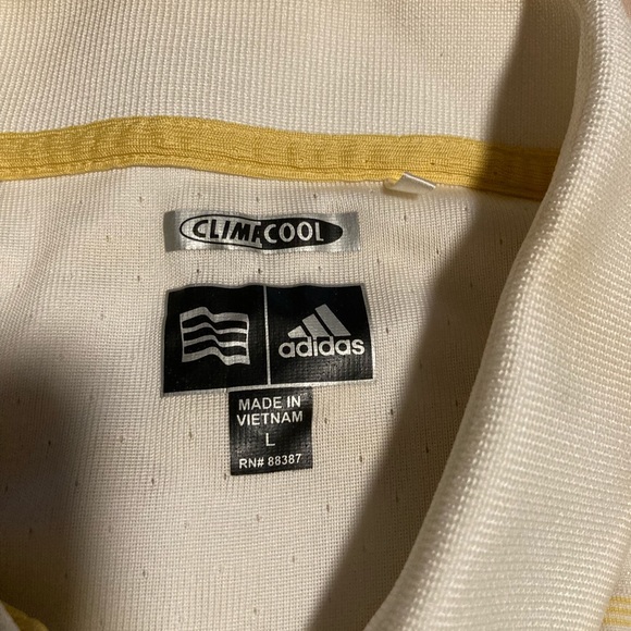 Adidas Climacool  Large Men’s Gold Shirt Gold Embroidered Marion - Picture 7 of 7